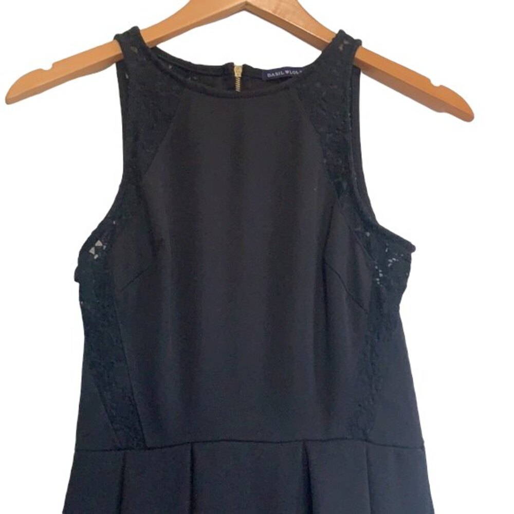 Basil Lola Lace Skater Dress Black Size Extra Small XS - Picture 3 of 5